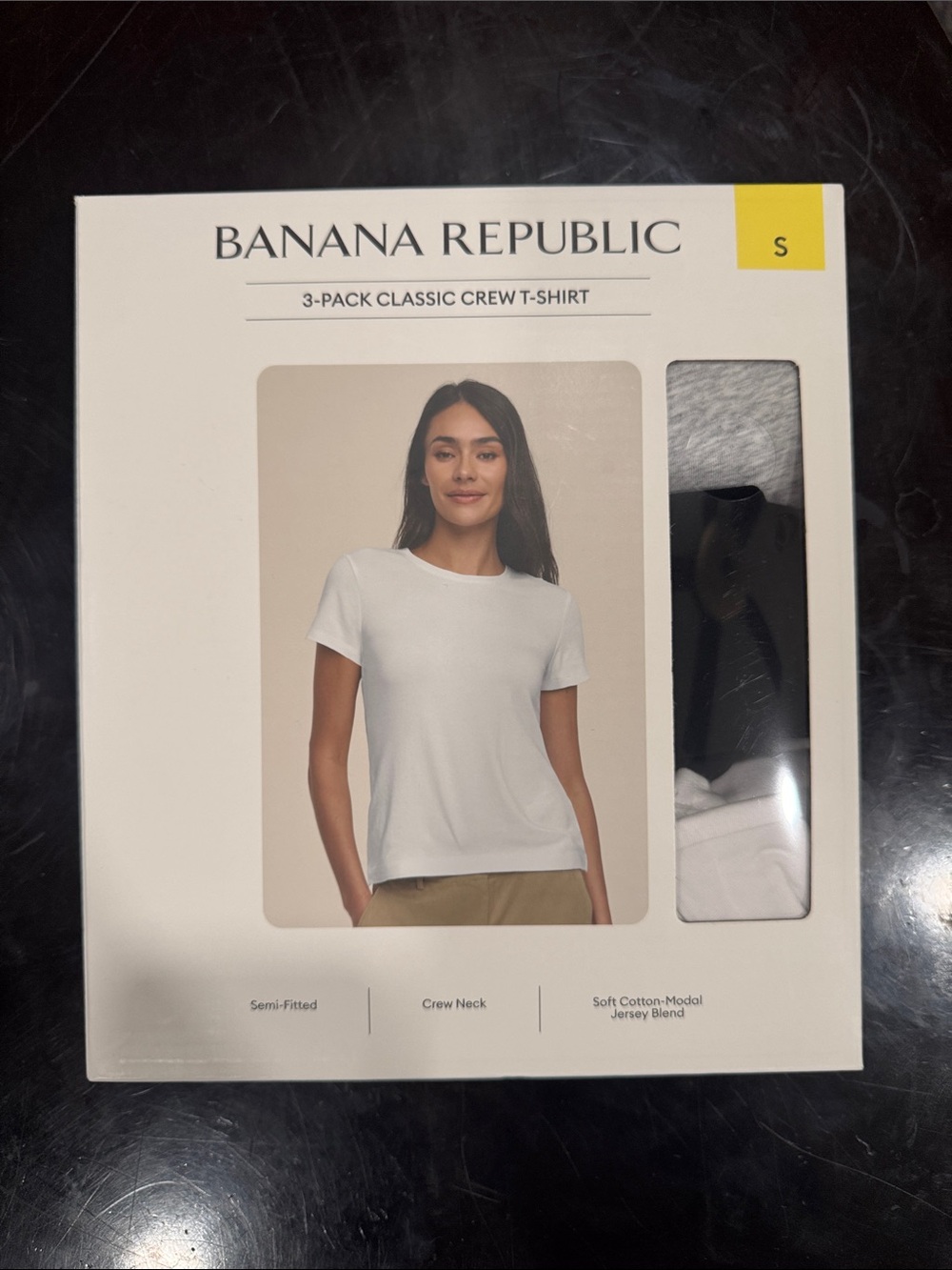 Banana Republic Women's Short-Sleeve Crew Tee - White
